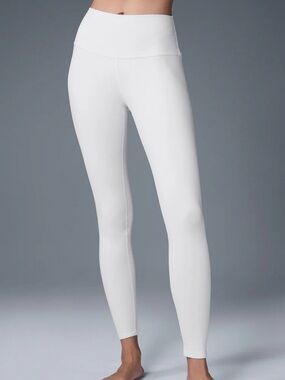 Alo Yoga White Full Length High-Waist Airbrush Leggings L